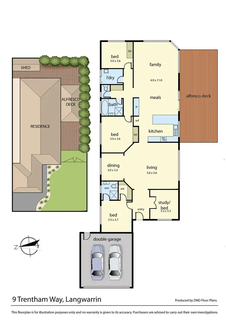 Floorplan of Homely house listing, 9 Trentham Way, Langwarrin VIC 3910