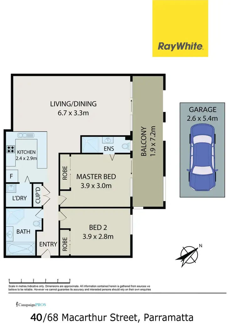 Floorplan of Homely unit listing, 40/68 Macarthur Street, Parramatta NSW 2150