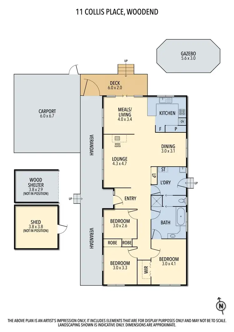 Floorplan of Homely house listing, 11 Collis Place, Woodend VIC 3442