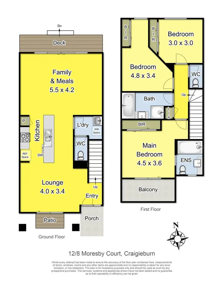 Floorplan of Homely townhouse listing, 12/8 Moresby Court, Craigieburn VIC 3064