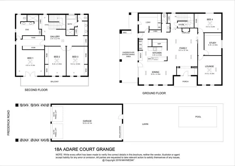 Floorplan of Homely house listing, 18A Adare Court, Grange SA 5022