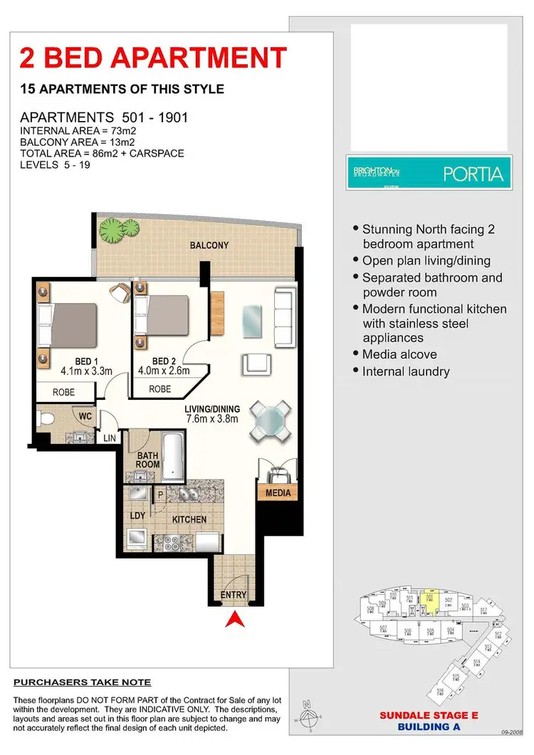 Floorplan of Homely apartment listing, 701/2 Aqua Street, Southport QLD 4215