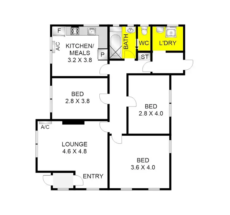 Floorplan of Homely house listing, 70 Rose Avenue, Norlane VIC 3214