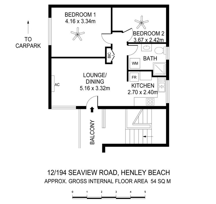 Floorplan of Homely unit listing, 12/194 Seaview Road, Henley Beach South SA 5022