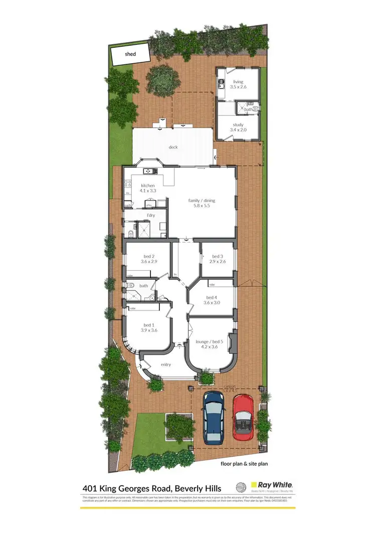 Floorplan of Homely house listing, 401 King Georges Road, Beverly Hills NSW 2209