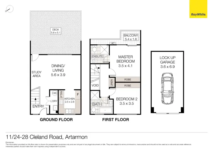 Floorplan of Homely townhouse listing, 11/28 Cleland Road, Artarmon NSW 2064