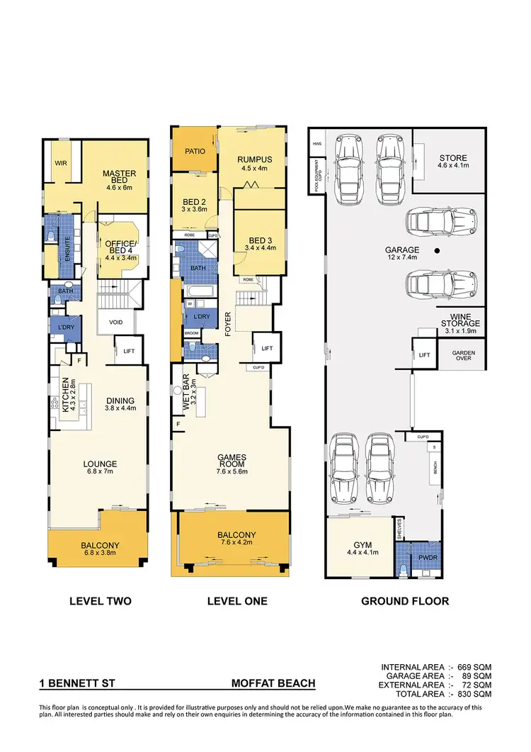 Floorplan of Homely house listing, 1 Bennett Street, Moffat Beach QLD 4551