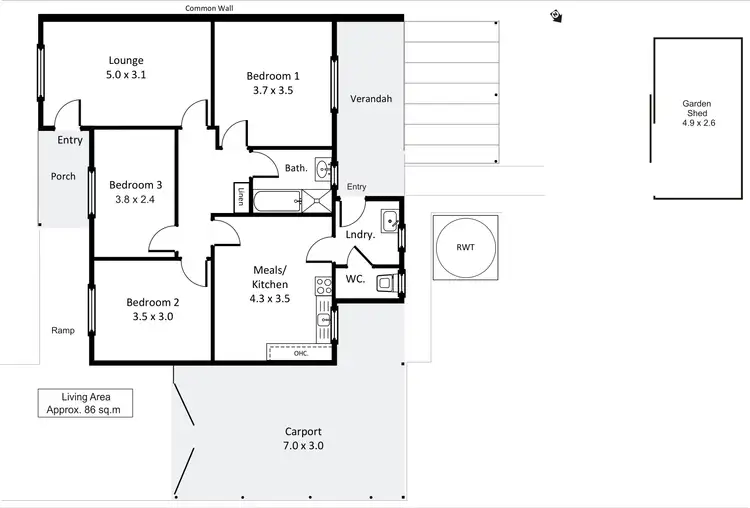 Floorplan of Homely house listing, 8 Belah Street, Renmark SA 5341