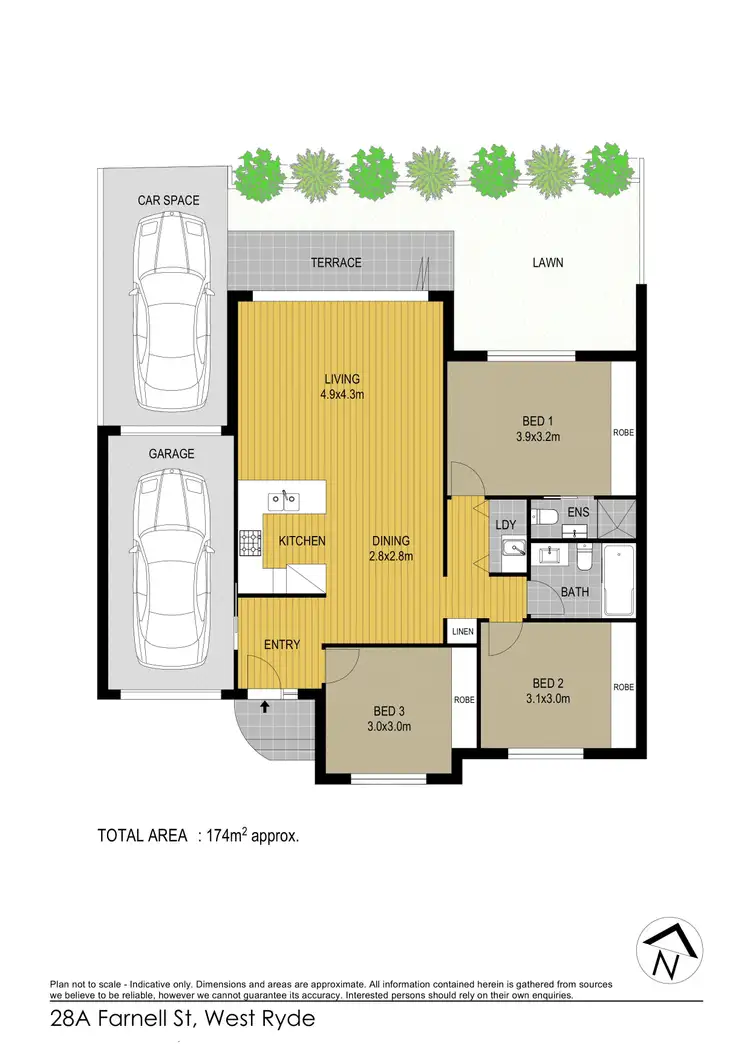 Floorplan of Homely villa listing, 28A Farnell Street, West Ryde NSW 2114