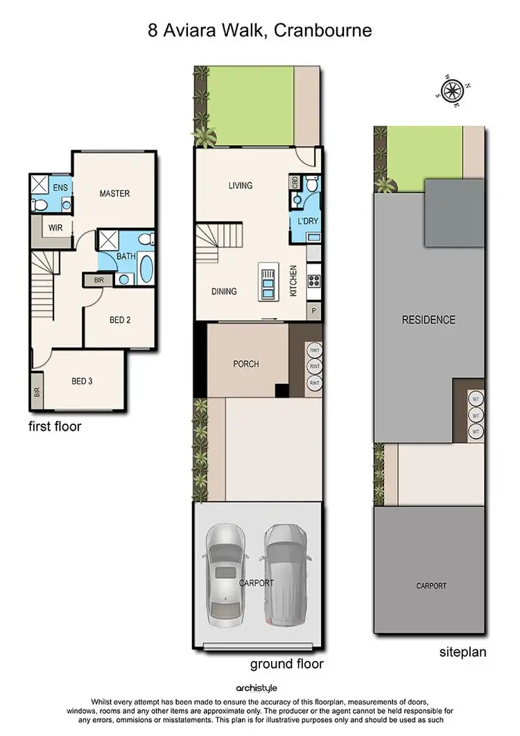 Floorplan of Homely townhouse listing, 8 Aviara Walk, Cranbourne VIC 3977
