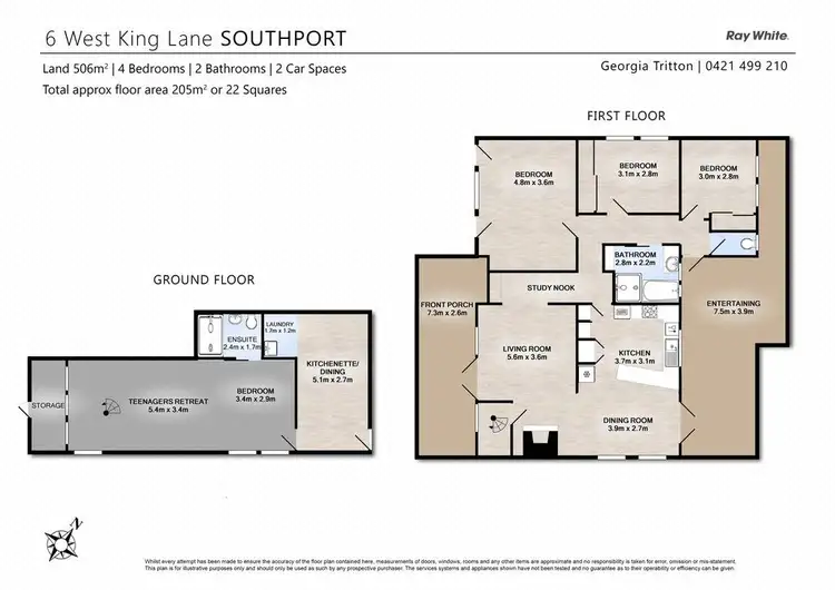 Floorplan of Homely house listing, 6 West King Lane, Southport QLD 4215