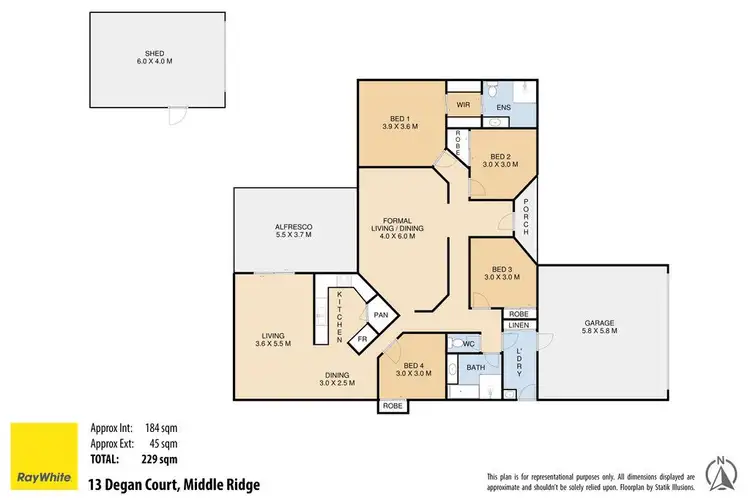 Floorplan of Homely house listing, 13 Degan Court, Middle Ridge QLD 4350