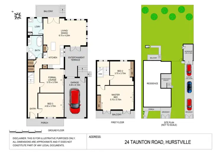 Floorplan of Homely house listing, 24 Taunton Road, Hurstville NSW 2220