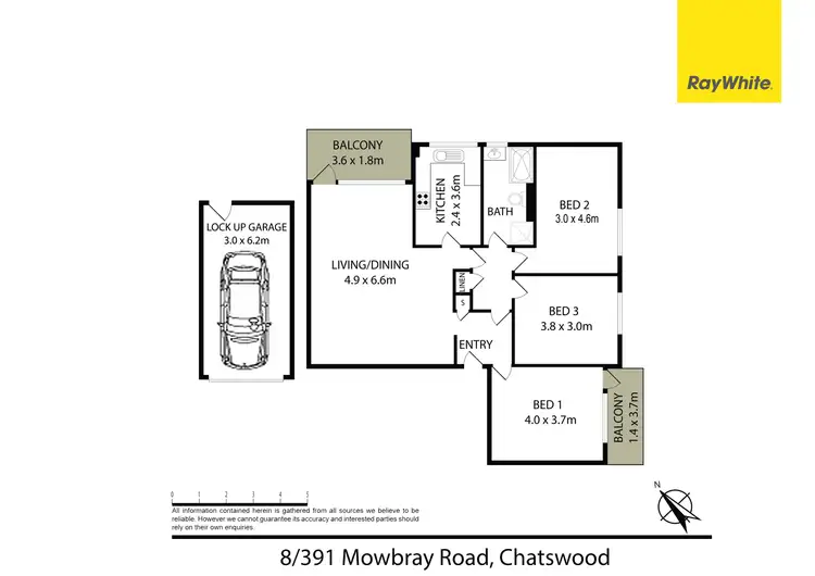 Floorplan of Homely unit listing, 8/391 Mowbray Road, Chatswood NSW 2067
