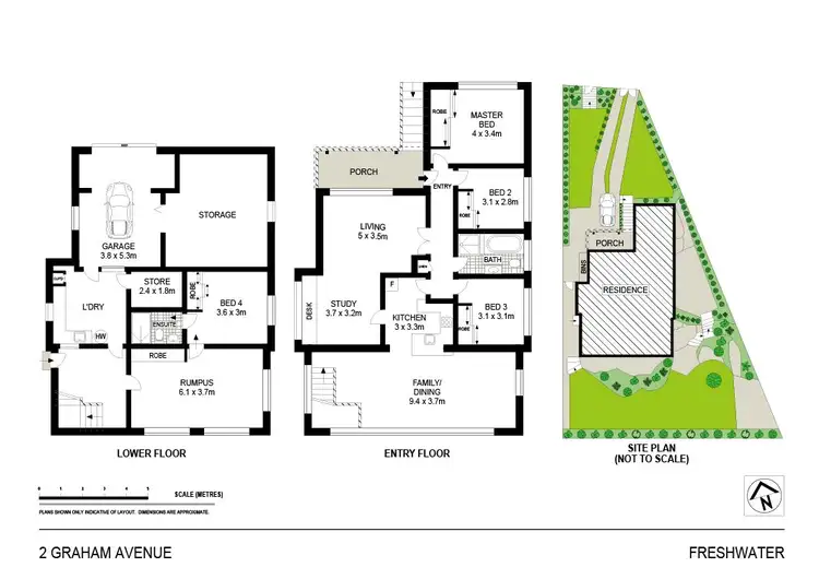 Floorplan of Homely house listing, 2 Graham Avenue, Freshwater NSW 2096