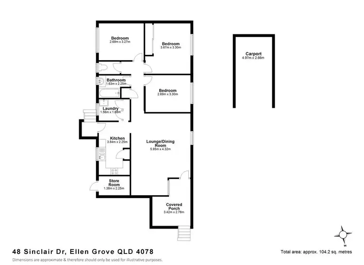 Floorplan of Homely house listing, 48 Sinclair Drive, Ellen Grove QLD 4078