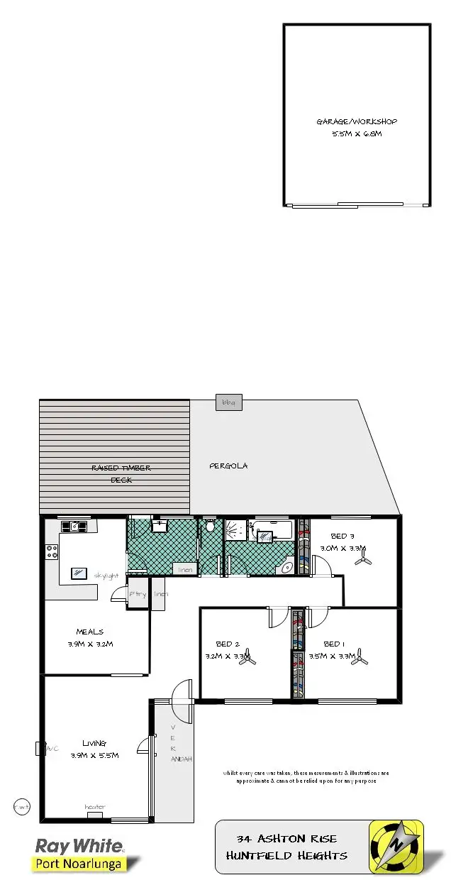 Floorplan of Homely house listing, 34 Ashton Rise, Huntfield Heights SA 5163