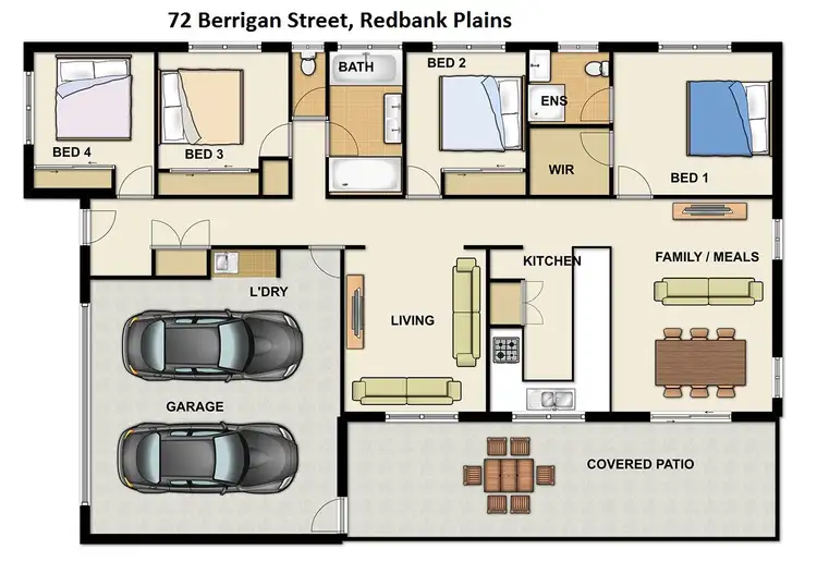 Floorplan of Homely house listing, 72 Berrigan Street, Redbank Plains QLD 4301