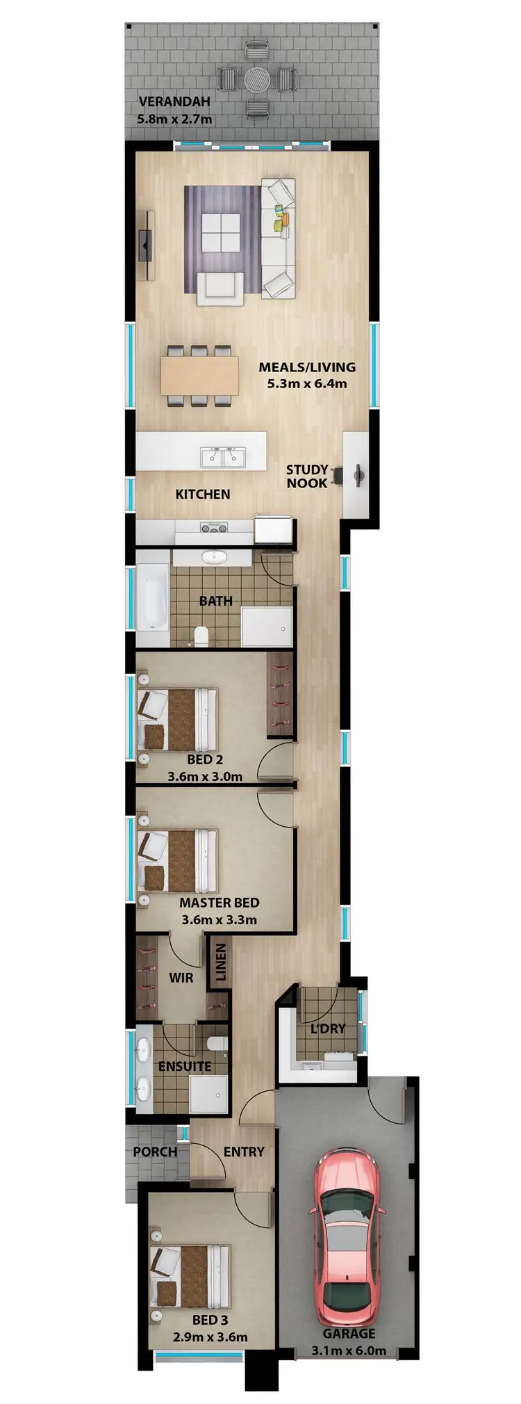 Floorplan of Homely house listing, 46B Dover Terrace, Largs North SA 5016