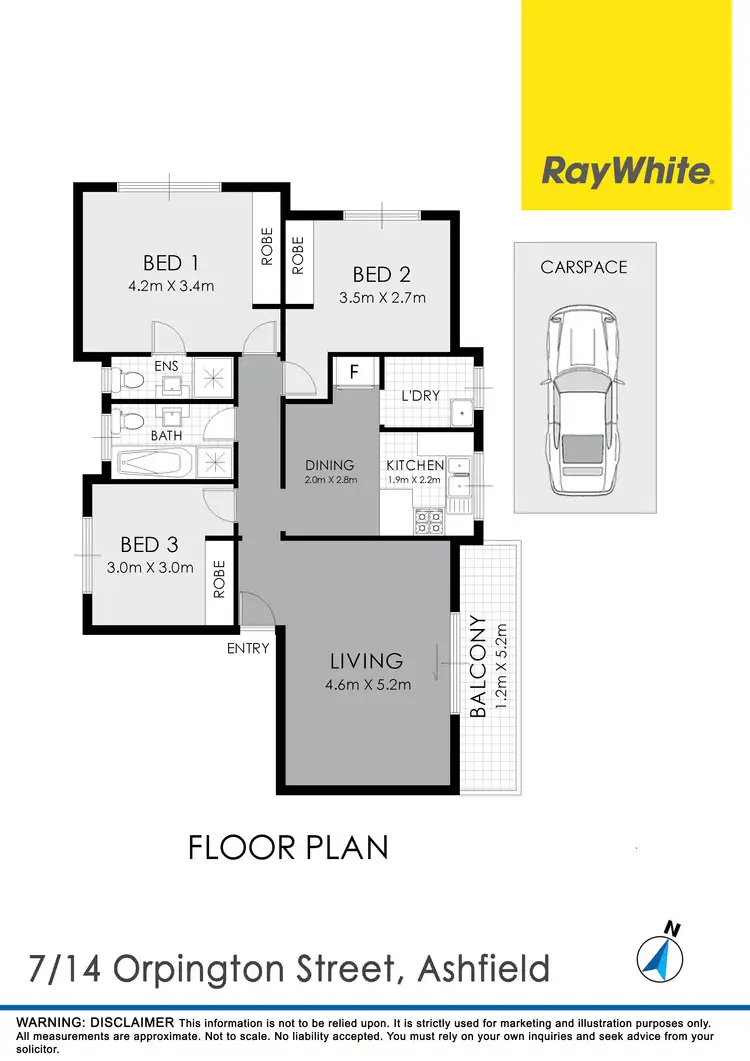 Floorplan of Homely unit listing, 7/14 Orpington Street, Ashfield NSW 2131