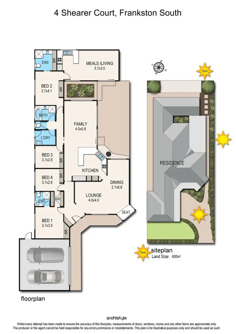 Floorplan of Homely house listing, 4 Shearer Court, Frankston South VIC 3199