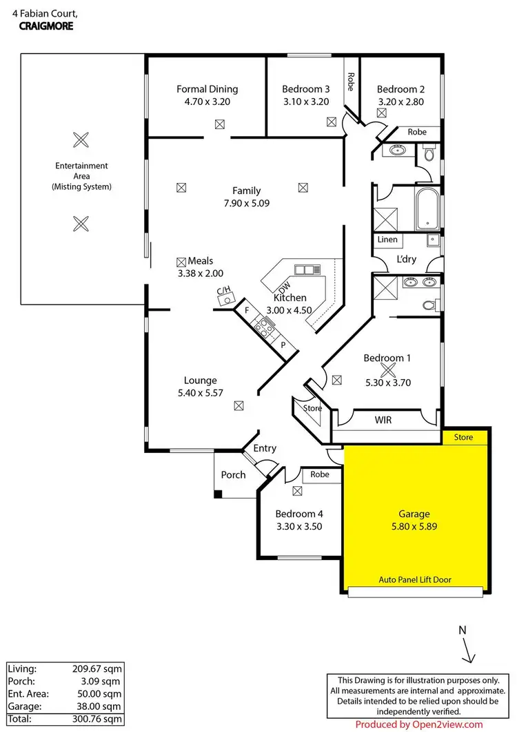 Floorplan of Homely house listing, 4 Fabian Court, Craigmore SA 5114