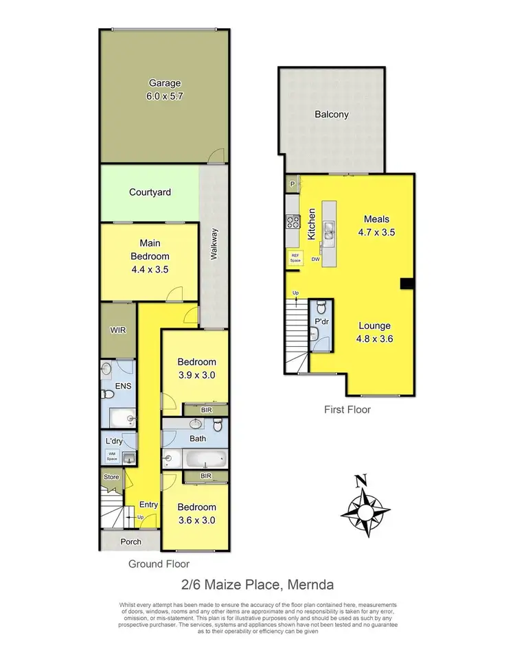 Floorplan of Homely townhouse listing, 2/6 Maize Place, Mernda VIC 3754