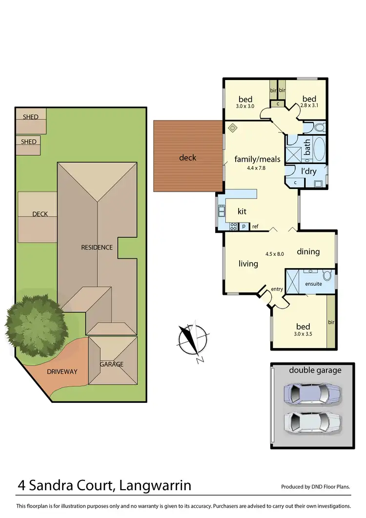 Floorplan of Homely house listing, 4 Sandra Court, Langwarrin VIC 3910