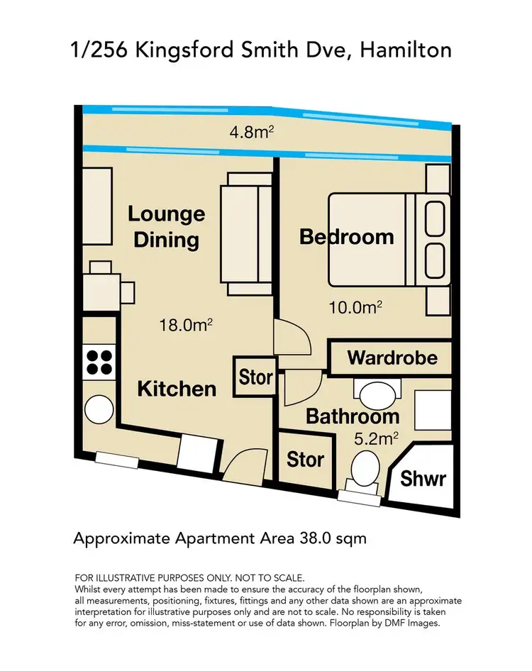 Floorplan of Homely apartment listing, 1/256 Kingsford Smith Drive, Hamilton QLD 4007