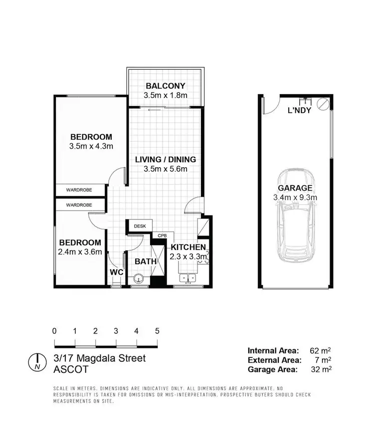 Floorplan of Homely apartment listing, 3/17 Magdala Street, Ascot QLD 4007