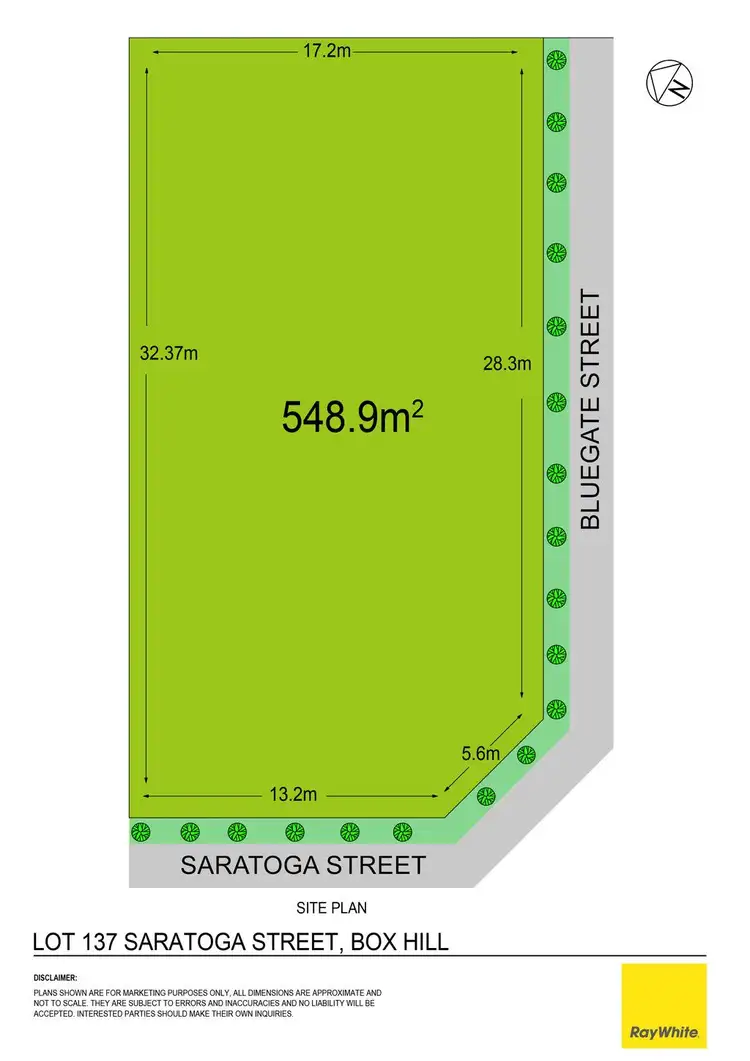 Floorplan of Homely land listing, Lot 137 Saratoga Street, Box Hill NSW 2765
