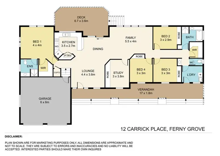 Floorplan of Homely house listing, 12 Carrick Place, Ferny Grove QLD 4055