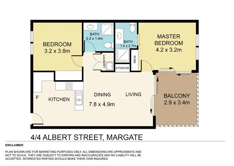 Floorplan of Homely apartment listing, 4/4 Albert Street, Margate QLD 4019