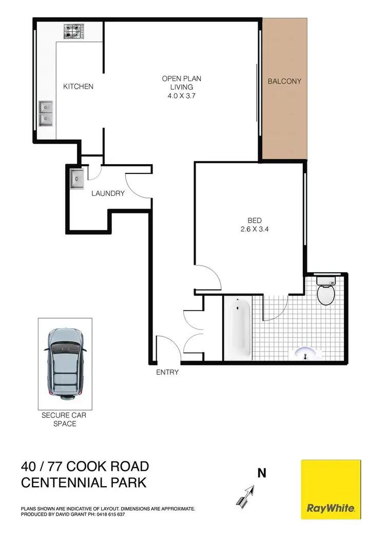Floorplan of Homely apartment listing, 40/77 Cook Road, Centennial Park NSW 2021