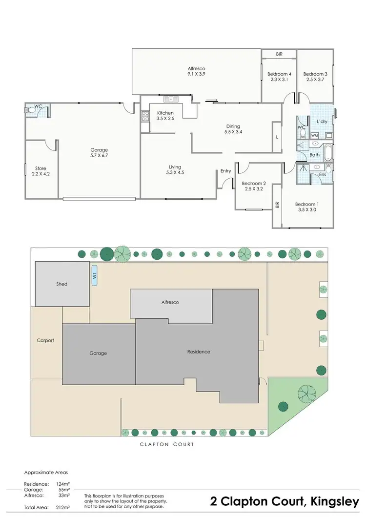 Floorplan of Homely house listing, 2 Clapton Court, Kingsley WA 6026
