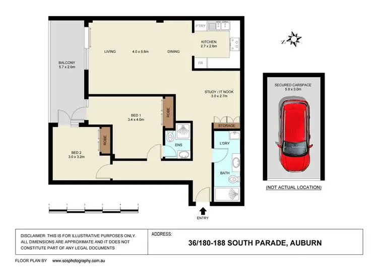 Floorplan of Homely apartment listing, 36/180-188 South Parade, Auburn NSW 2144