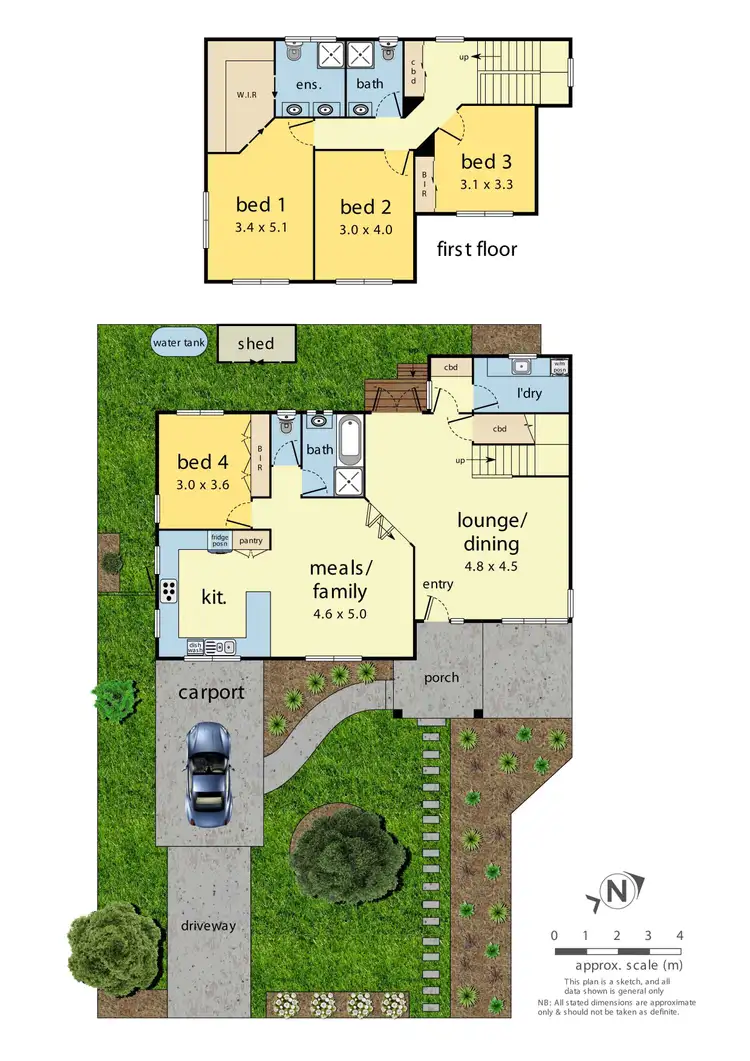 Floorplan of Homely townhouse listing, 1/9 Baringa Street, Mount Waverley VIC 3149