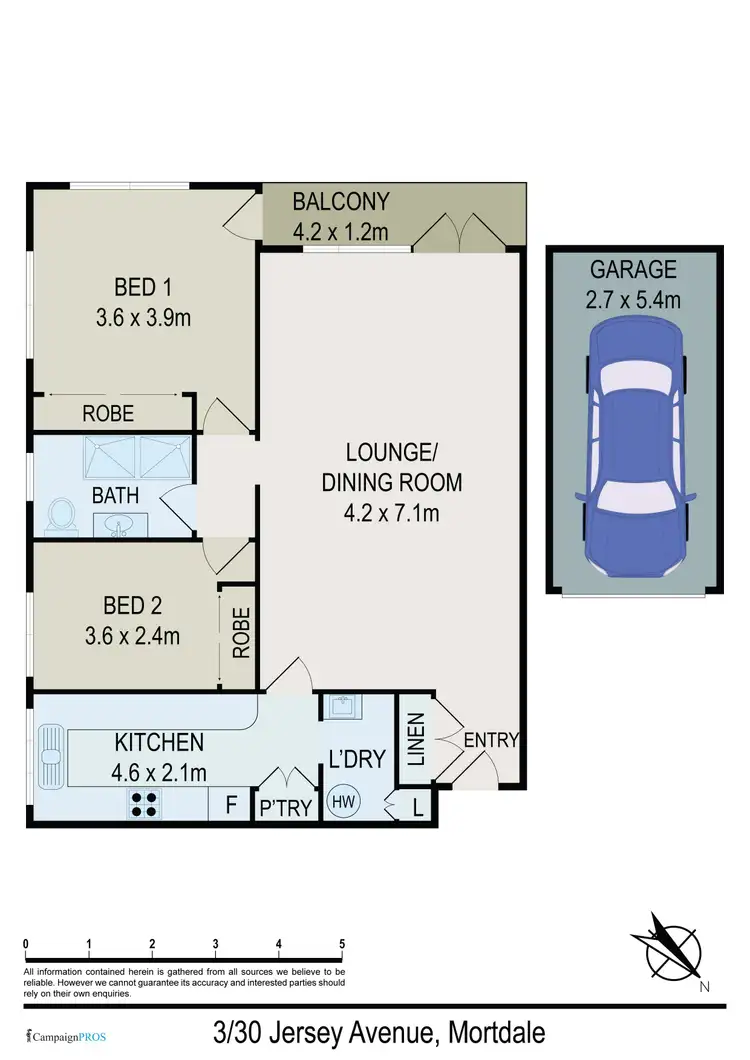 Floorplan of Homely unit listing, 3/30 Jersey Avenue, Mortdale NSW 2223