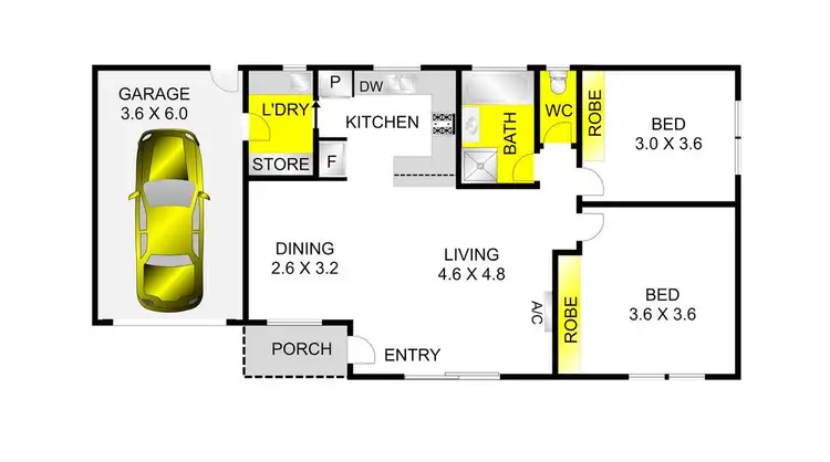 Floorplan of Homely unit listing, 2A Lewis Court, Grovedale VIC 3216