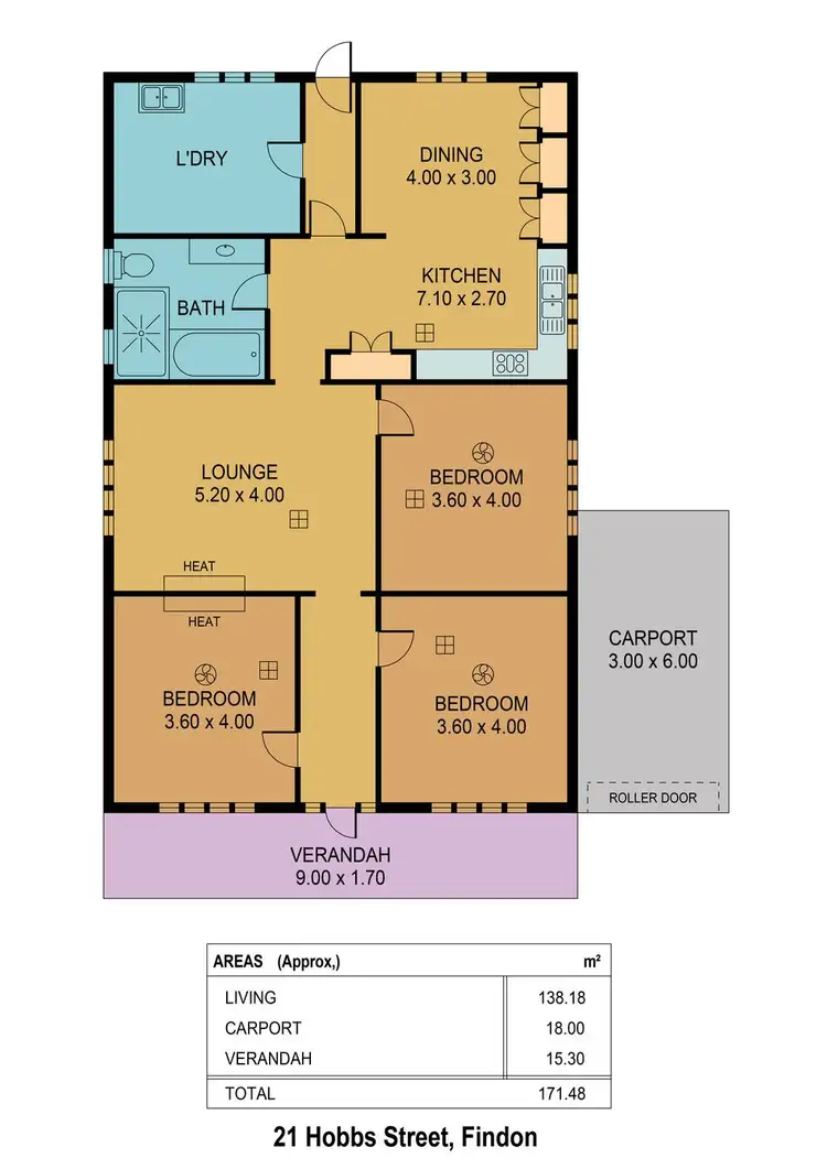 Floorplan of Homely house listing, 21 Hobbs Street, Findon SA 5023