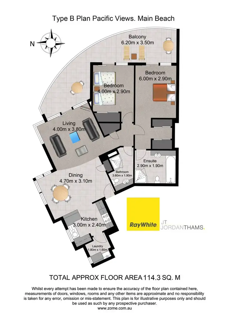 Floorplan of Homely apartment listing, 5 Woodroffe Avenue, Main Beach QLD 4217