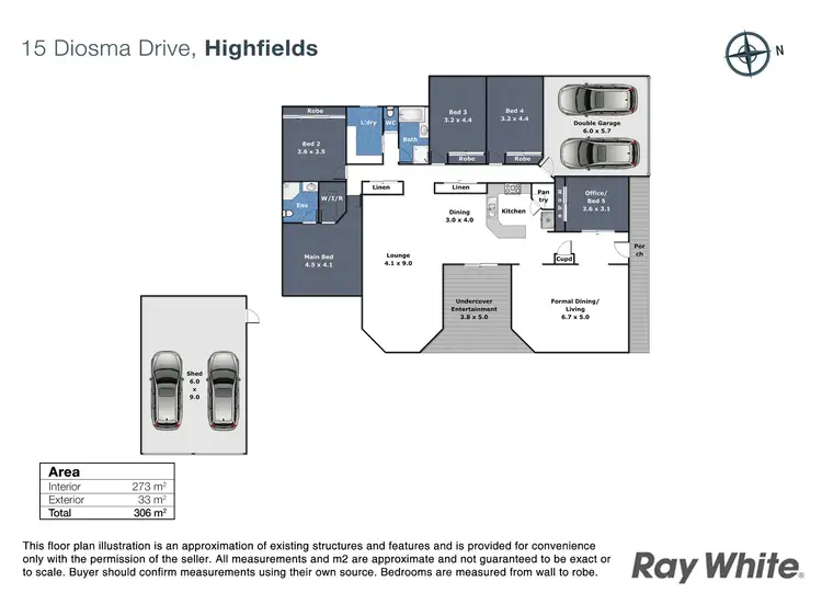 Floorplan of Homely house listing, 15 Diosma Drive, Highfields QLD 4352