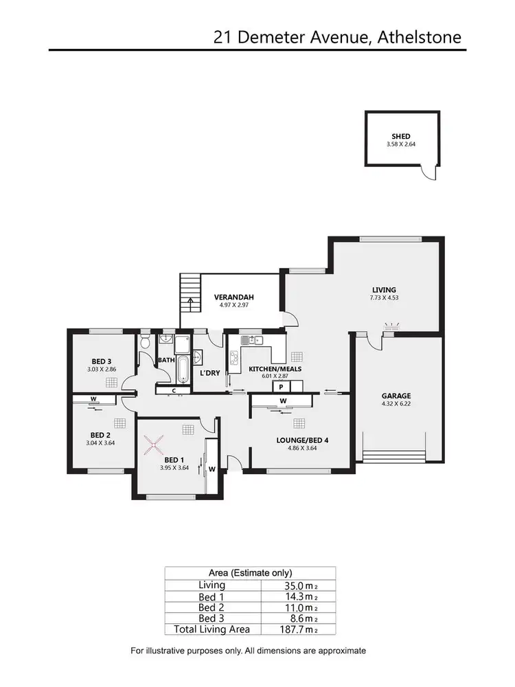 Floorplan of Homely house listing, 21 Demeter Avenue, Athelstone SA 5076