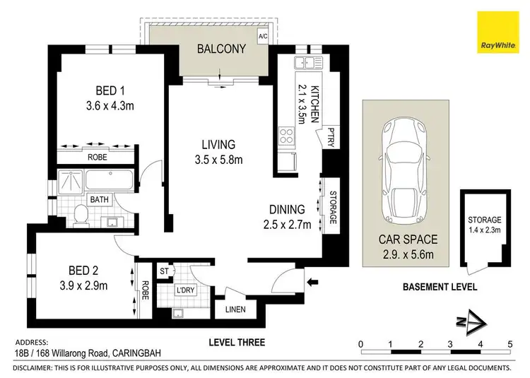 Floorplan of Homely apartment listing, 18B/168-172 Willarong Road, Caringbah NSW 2229