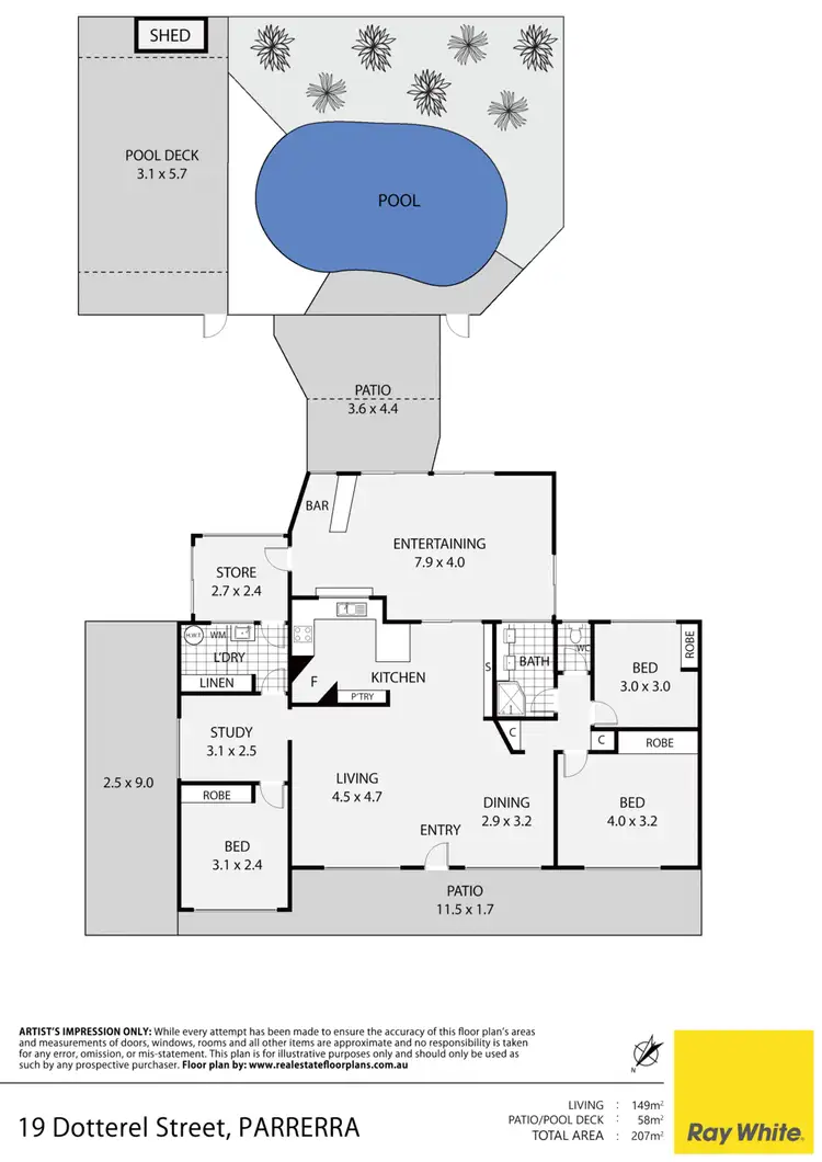 Floorplan of Homely house listing, 19 Dotterel Street, Parrearra QLD 4575