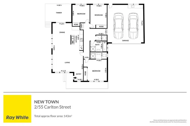 Floorplan of Homely house listing, 2/55 Carlton Street, New Town TAS 7008