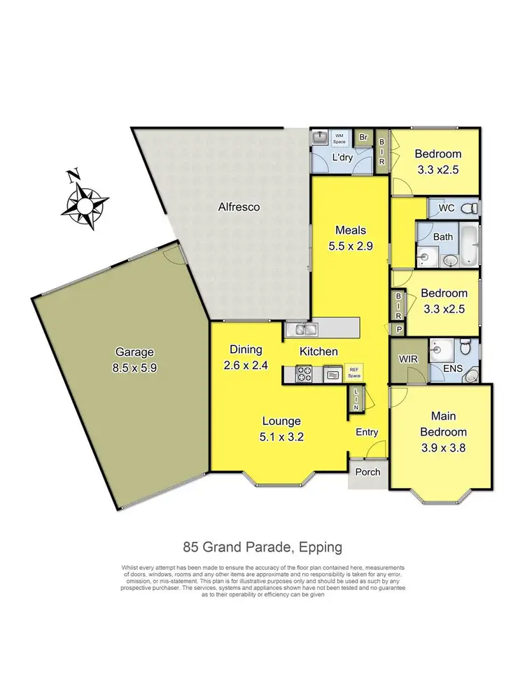Floorplan of Homely house listing, 85 Grand Parade, Epping VIC 3076