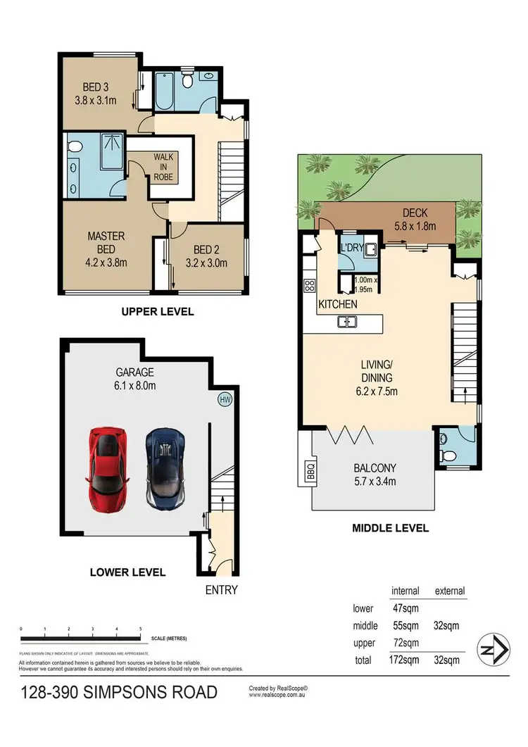 Floorplan of Homely townhouse listing, 128/390 Simpsons Road, Bardon QLD 4065