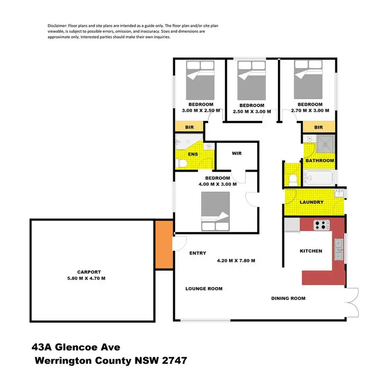 Floorplan of Homely house listing, 43a Glencoe Avenue, Werrington County NSW 2747