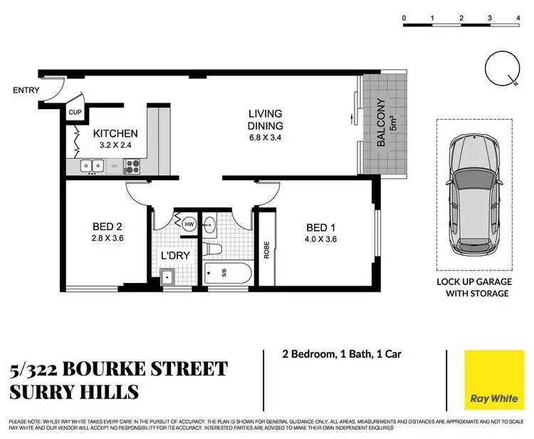 Floorplan of Homely apartment listing, 5/322 Bourke Street, Surry Hills NSW 2010